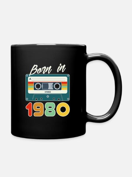 Born in 1980 - Mug uni - noir