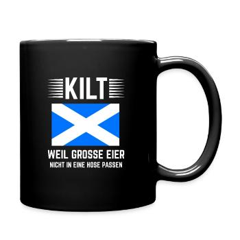 Schottland Schottische Flagge Dudelsack Geschenk - Tasse einfarbig - Schwarz - Rechts