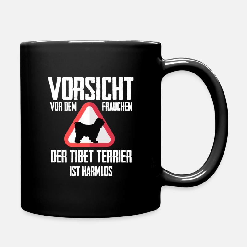 Vorsicht vor dem Frauchen - Tibet Terrier - Tasse einfarbig - Schwarz