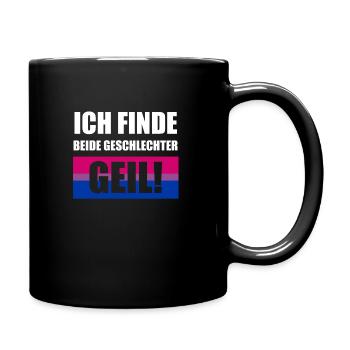 Bisexuell Bisexual LGBT Geschenk - Tasse einfarbig - Schwarz - Rechts
