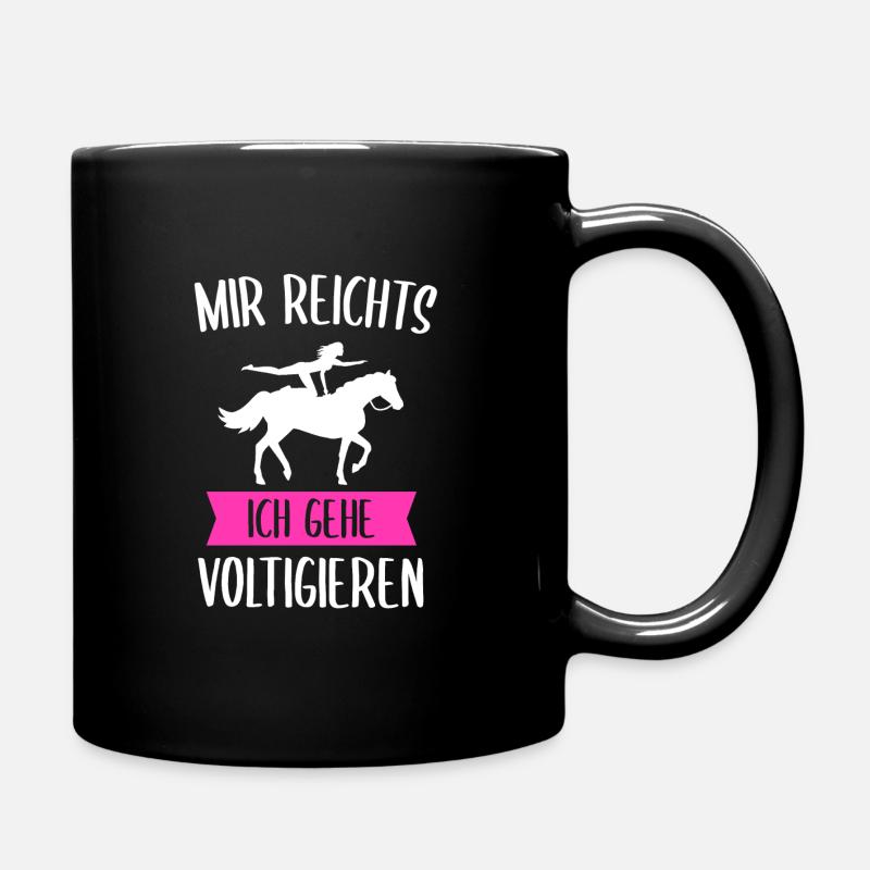 Voltigieren Voltigierer Pferd Geschenk - Tasse einfarbig - Schwarz