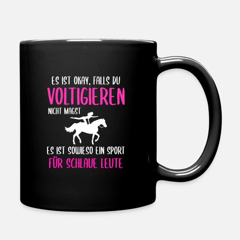 Voltigieren Voltigier Pferd Geschenk - Tasse einfarbig - Schwarz