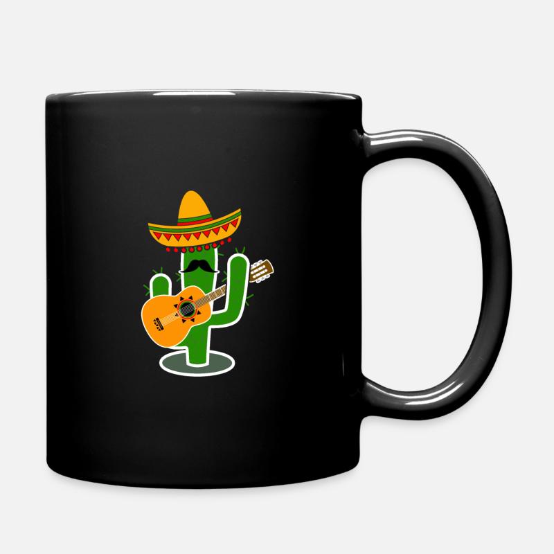 Cactus Sombrero Guitar - Mug uni - noir