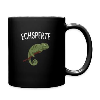 Echsperte Eidechse Reptil Geschenk - Tasse einfarbig - Schwarz - Rechts