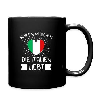 Italien Italiener Italienerin Geschenk - Tasse einfarbig - Schwarz - Rechts