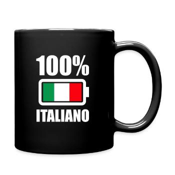 Italien Italiener Italia Flagge Geschenk - Tasse einfarbig - Schwarz - Rechts