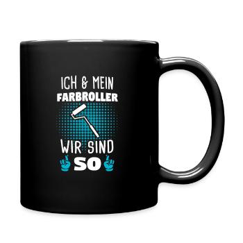 Maler Lackierer Malermeister Geschenk - Tasse einfarbig - Schwarz - Rechts