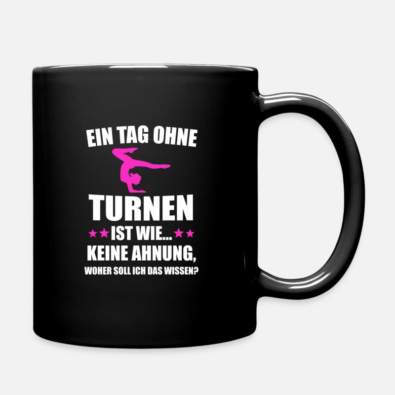 Turnen Gymnastik Turner Geschenk - Tasse einfarbig - Schwarz
