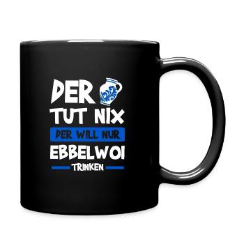 Ebbelwoi Apfelwein Frankfurt am Main Geschenk - Tasse einfarbig - Schwarz - Rechts