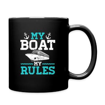My Boat My Rules - Boating - Full Colour Mug - black - Right