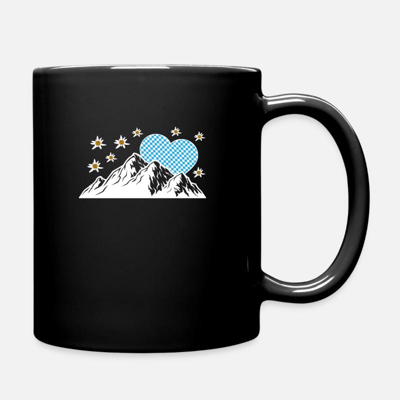 Allgäu Allgäuer Bayern Berge Geschenk - Tasse einfarbig - Schwarz