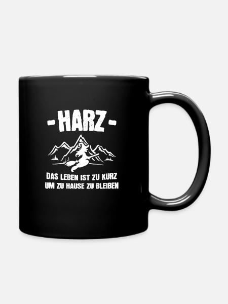 Harz Berg Gebirge Harz Wandern Geschenk - Tasse einfarbig - Schwarz