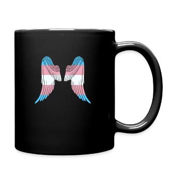 Cadeau LGBTQ de l'aile transgenre Gay Pride - Mug uni - noir - Droite