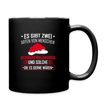 Schwarzwaldbub Schwarzwälder Schwarzwald Geschenk - Tasse einfarbig - Schwarz - Rechts