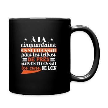t-shirt anniversaire 50 ans cadeau humour - Mug uni - noir - Droite
