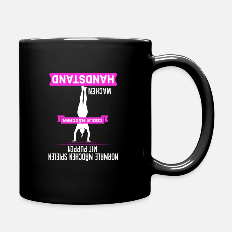 Handstand Turner Turnen Geschenk - Tasse einfarbig - Schwarz