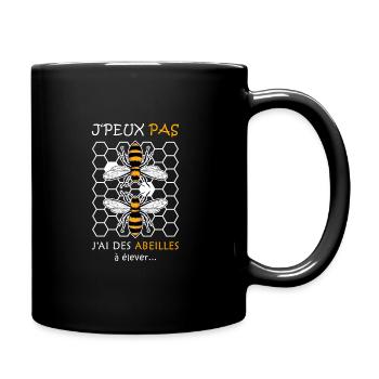 J'Peux Pas J'Ai Des Abeilles à élever Apiculteur - Tasse einfarbig - Schwarz - Rechts