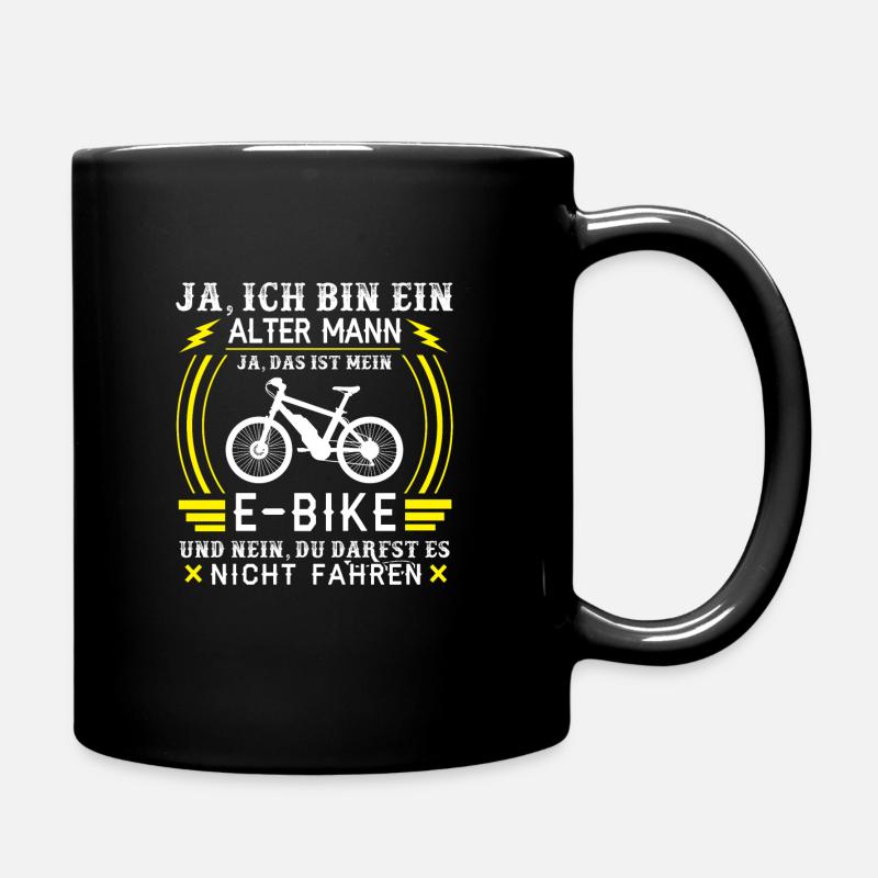 E-Bike E-Biker Elektrofahrrad Geschenk - Tasse einfarbig - Schwarz