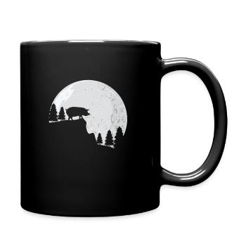 Schwein Schweinchen Schweine Geschenk - Tasse einfarbig - Schwarz - Rechts