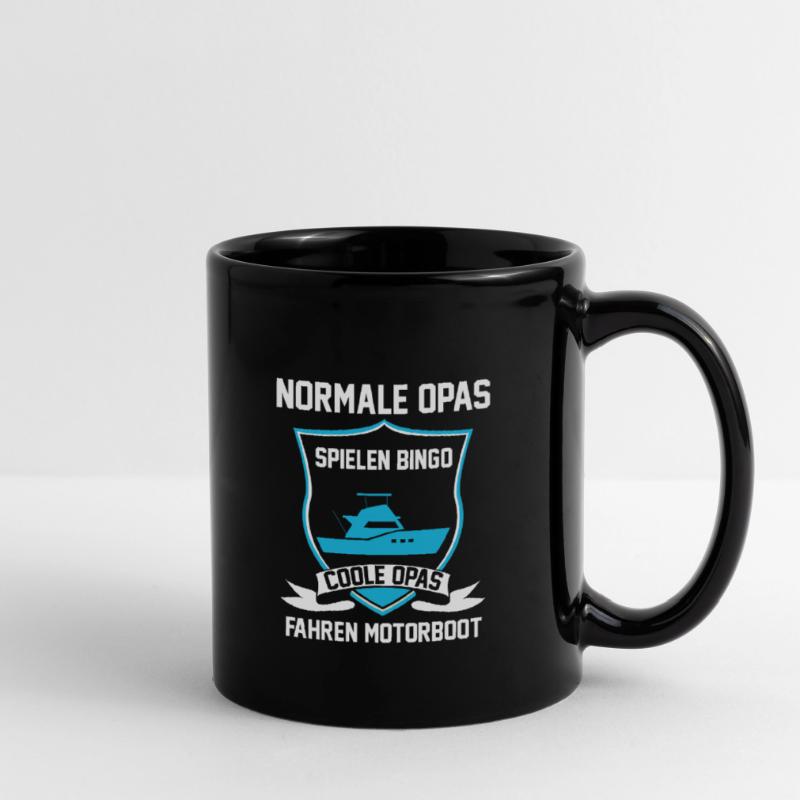 Motorboot Opa Boot Boote Geschenk Tasse einfarbig