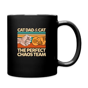 Cat dad cats cat owner gift - Full Colour Mug - black - Right