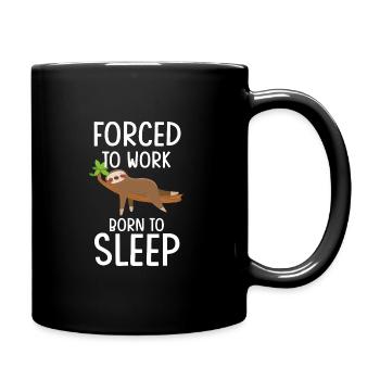 Sloth sloth lazy gift - Full Colour Mug - black - Right