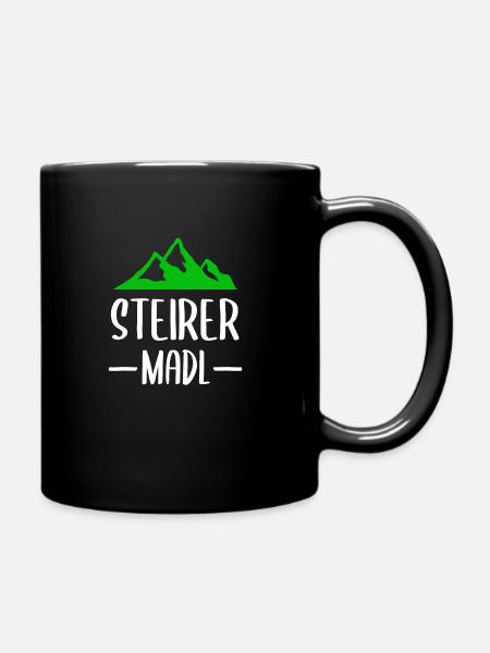 Steirer Madl Steiermark Geschenk - Tasse einfarbig - Schwarz
