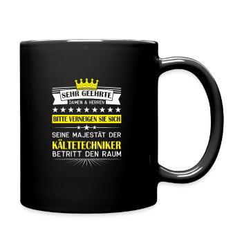 Kältetechnik Kältetechniker Geschenk - Tasse einfarbig - Schwarz - Rechts