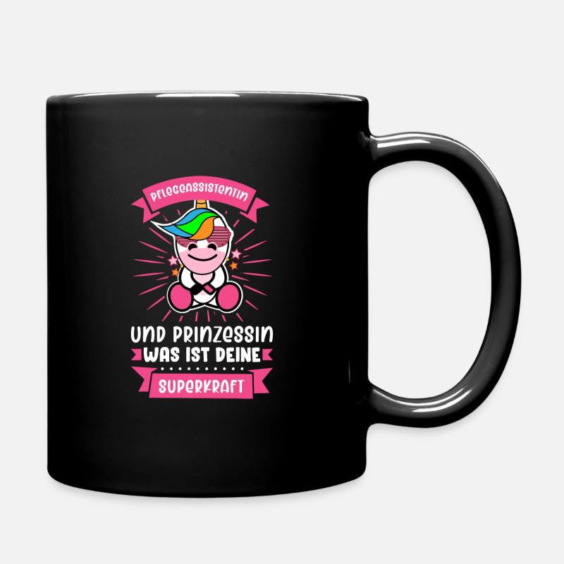 Pflegeassistentin Pflegerin Pflegekraft Geschenk - Tasse einfarbig - Schwarz