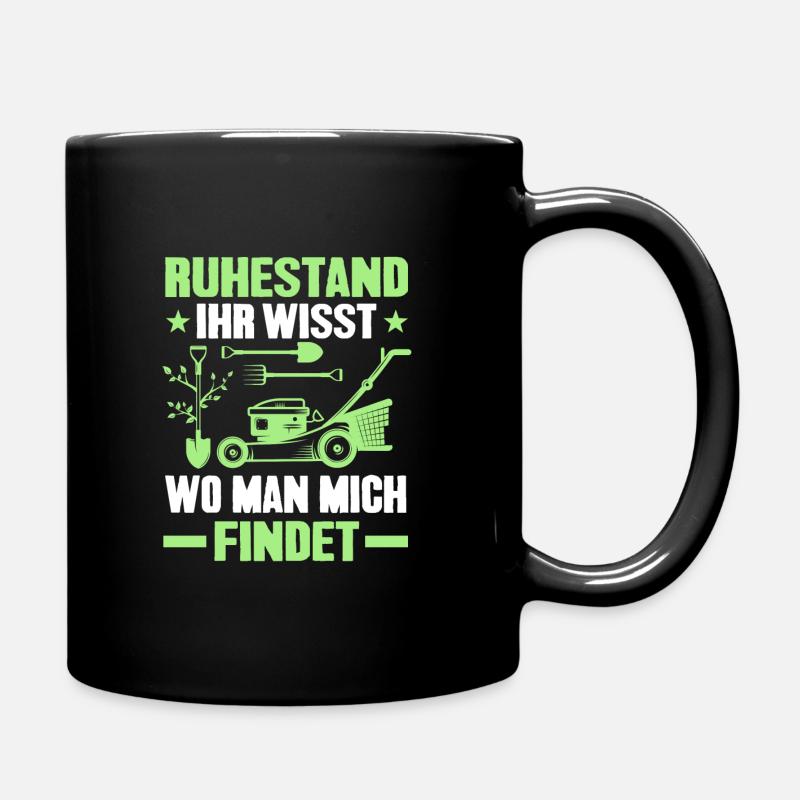 Rentner Garten Rente Geschenk - Tasse einfarbig - Schwarz
