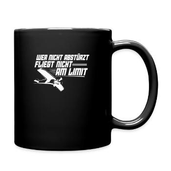 Pilot Modellflug Modellflieger Geschenk - Tasse einfarbig - Schwarz - Rechts