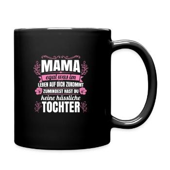 Mama Tochter Muttertag Geschenk - Tasse einfarbig - Schwarz - Rechts