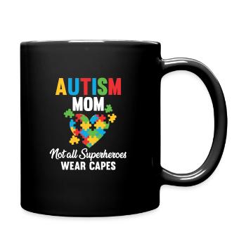 Autistin Mama Autismus Mom Geschenk - Tasse einfarbig - Schwarz - Rechts