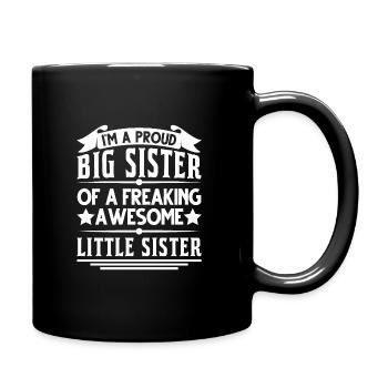 Big Sister Little Sister Sisters Big - Full Colour Mug - black - Right