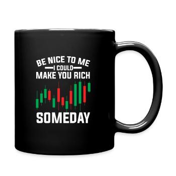 Trading Trader Argent Investor Actions Marché - Mug uni - noir - Droite