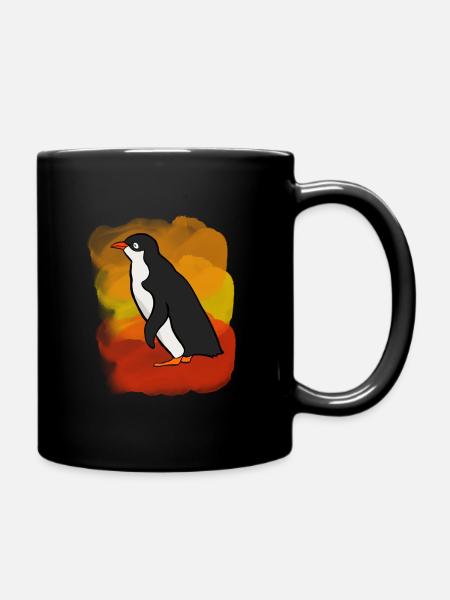 Pinguin - Tasse einfarbig - Schwarz