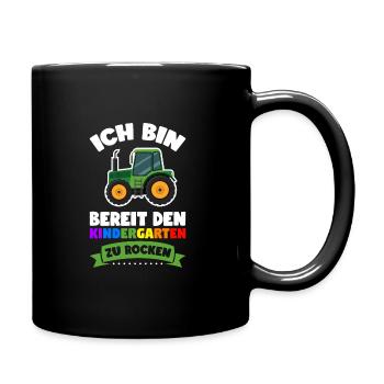 Kindergartenkind Einhorn Kindergarten Geschenk - Tasse einfarbig - Schwarz - Rechts
