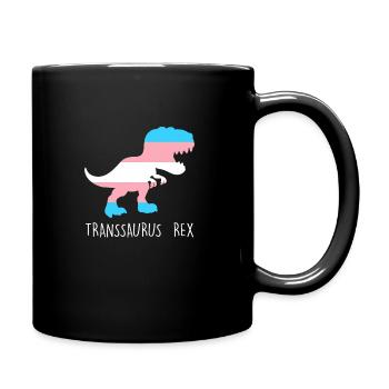 Transgender Dinosaur Transgender Trans Gift - Full Colour Mug - black - Right