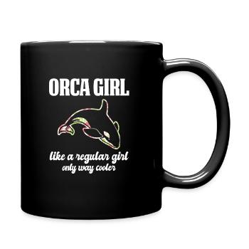 Orca-Mädchen Orcas Orcas Geschenk - Tasse einfarbig - Schwarz - Rechts