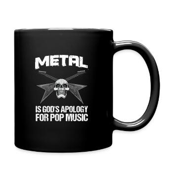 Metal Music Metal ist Gottes - Tasse einfarbig - Schwarz - Rechts