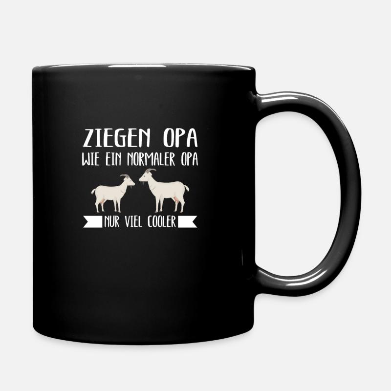 Ziegen Opa Ziege Ziegen Geschenk - Tasse einfarbig - Schwarz