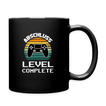 Abschluss Grundschule Schulabschluss Geschenk - Tasse einfarbig - Schwarz - Rechts
