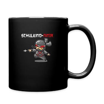 Schulanfang Schulkind Schulanfänger Geschenk - Tasse einfarbig - Schwarz - Rechts