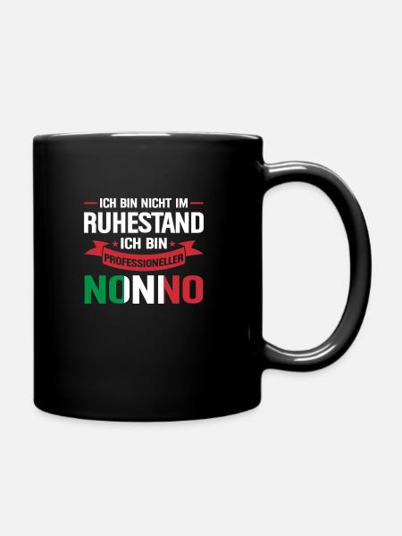 Nonno Nonno Rentner Geschenk - Tasse einfarbig - Schwarz