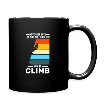 Climbing Girl Climbing Girl Gift - Full Colour Mug - black - Right