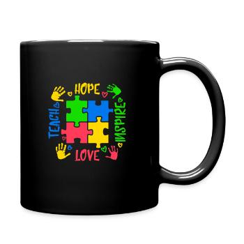 Autism autistic Autism Autism - Full Colour Mug - black - Right