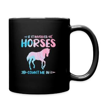 Horses Horses Gift - Full Colour Mug - black - Right