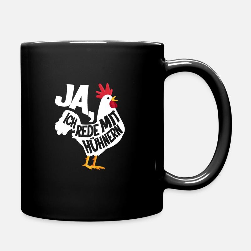 Huhn Hühner Huhn Züchter Geschenk - Tasse einfarbig - Schwarz