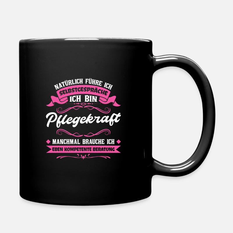 Pflegekraft Pflegekräfte Pflegepersonal Geschenk - Tasse einfarbig - Schwarz