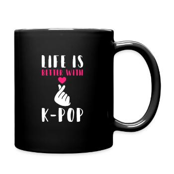 K-Pop K-Pop Geschenk - Tasse einfarbig - Schwarz - Rechts